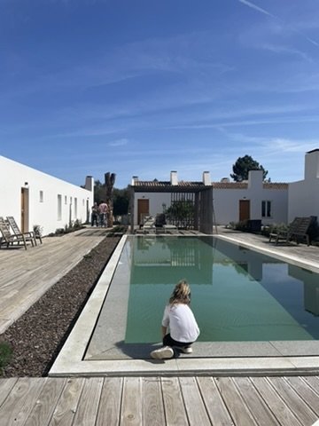 The outdoor pool