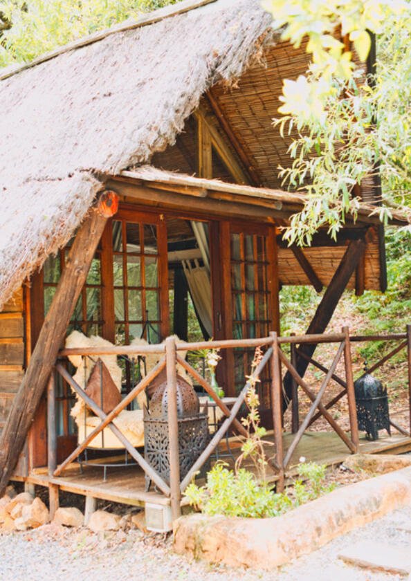 Balinese-style thatched cabin at Aterra
